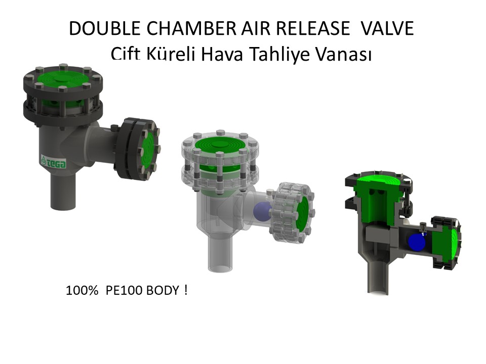 çift küreli hava tahliye vanasi - double chamber air release valfe