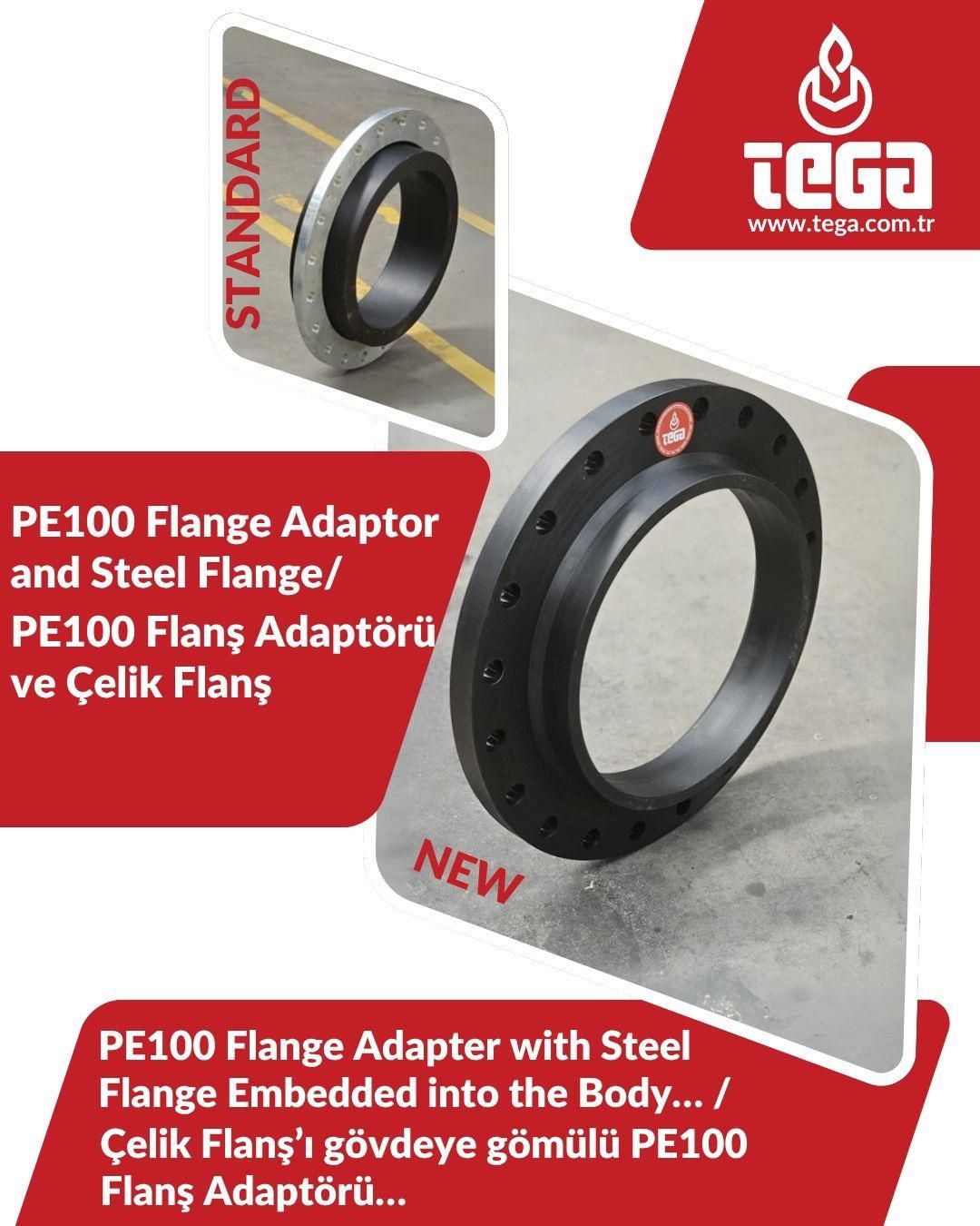 PE100 Flange Adapter with Steel Flange Embedded into the Body…