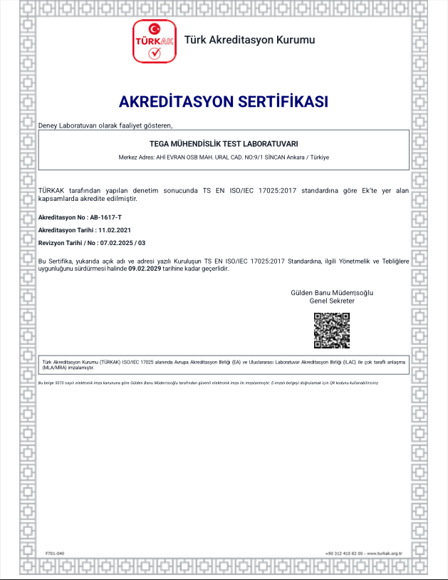 Tega | TEGA TEST LABORATORY